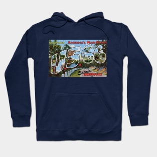 Greetings from the US Route 66 in Scenic Missouri - Vintage Large Letter Postcard Hoodie